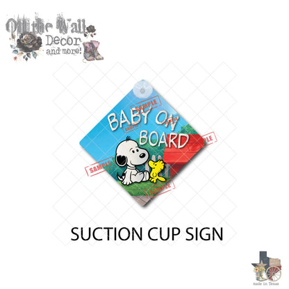 Beagle Pup & Friend | Baby on Board | Suction Cup Sign, Magnet OR Vinyl Decal Sticker