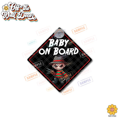 Baby Freddy | Baby on Board | Suction Cup Sign, Magnet OR Vinyl Decal Sticker