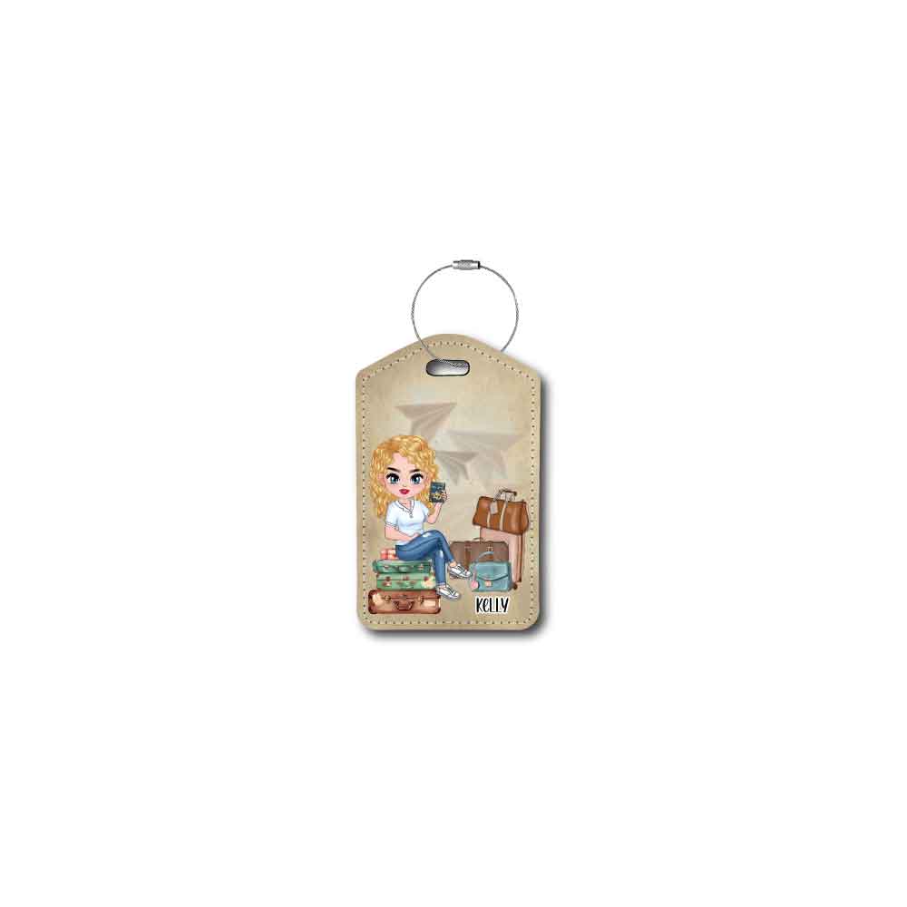 Chibi Personalized Character | I haven't been everywhere but it's on my list | Passport Holder & Luggage Tag