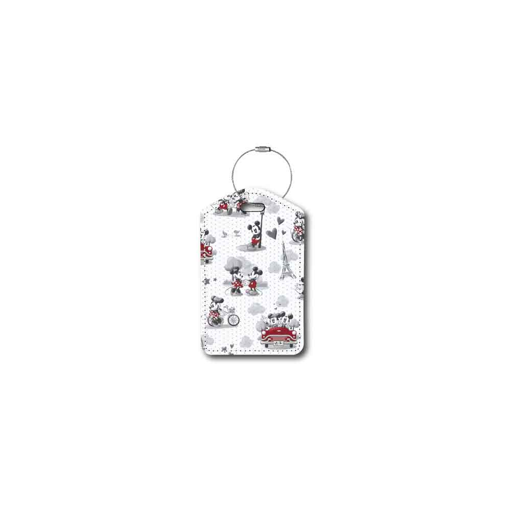 Vintage Mickey & Minnie | Passport Holder & Luggage Tag | Fabric Collage