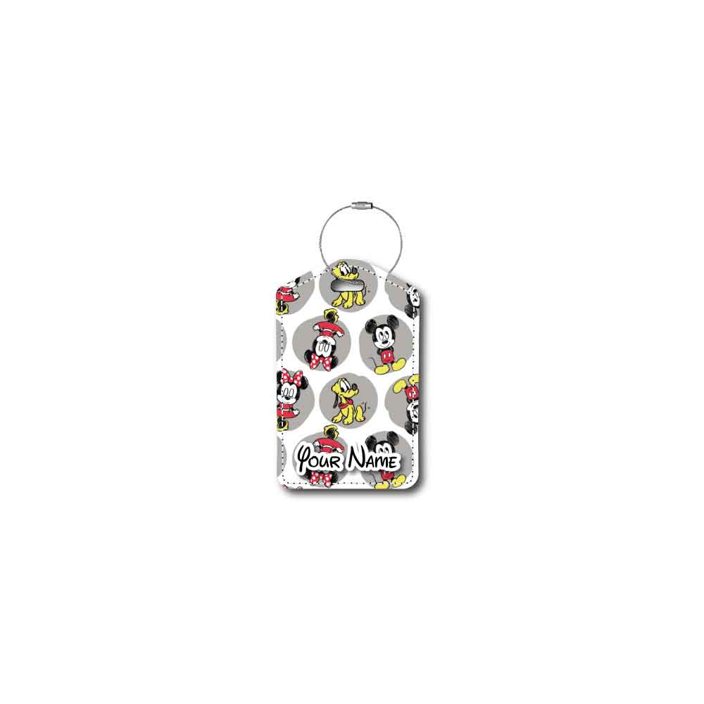 Little Mickey, Minnie & Pluto Fabric Collage | Passport Holder & Luggage Tag