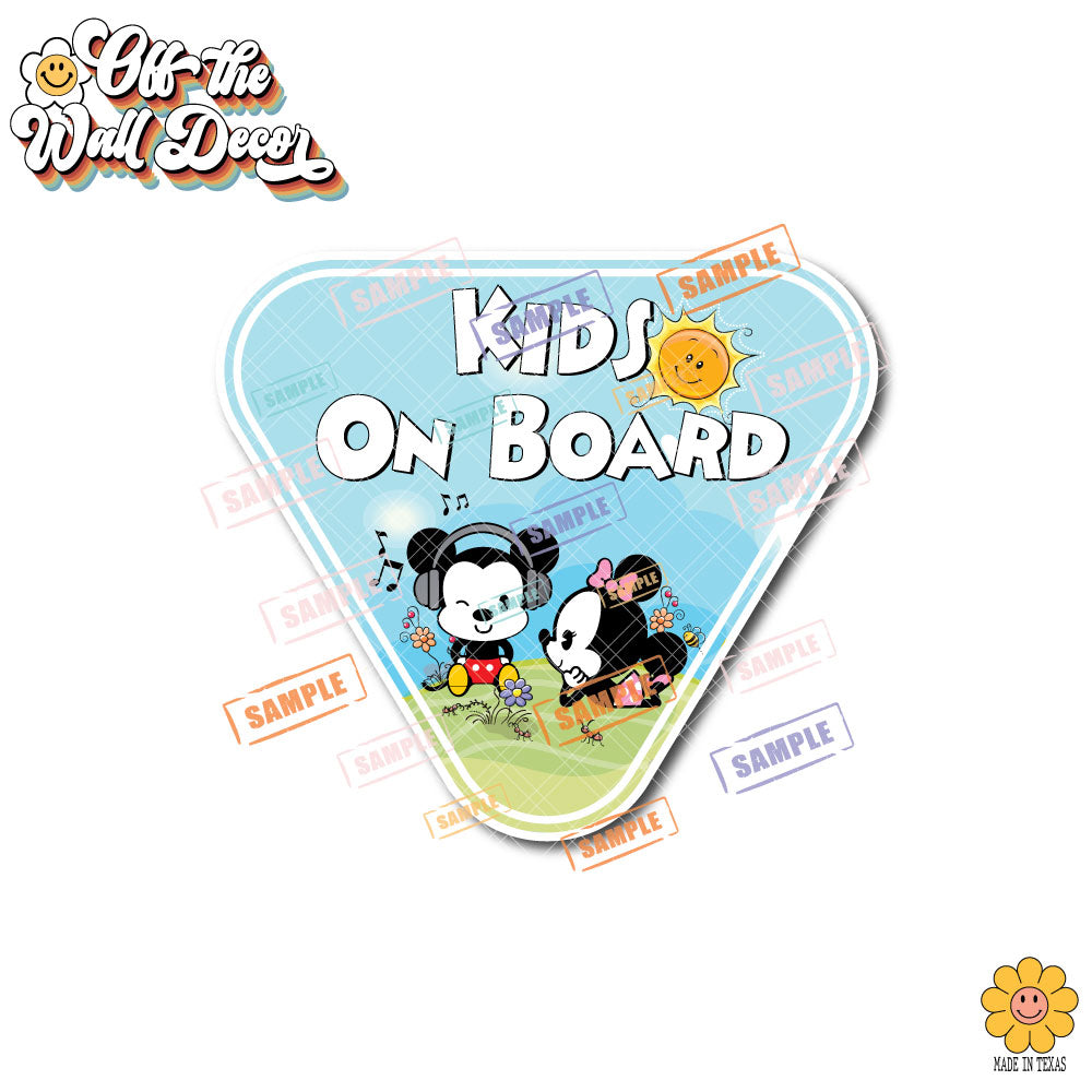 Mickey & Minnie Cuties | Kids on Board | Suction Cup Sign, Magnet OR Vinyl Decal Sticker