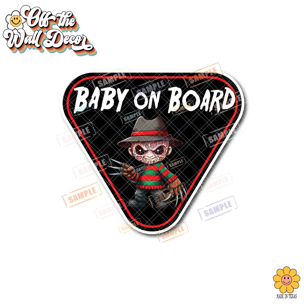 Baby Freddy | Baby on Board | Suction Cup Sign, Magnet OR Vinyl Decal Sticker