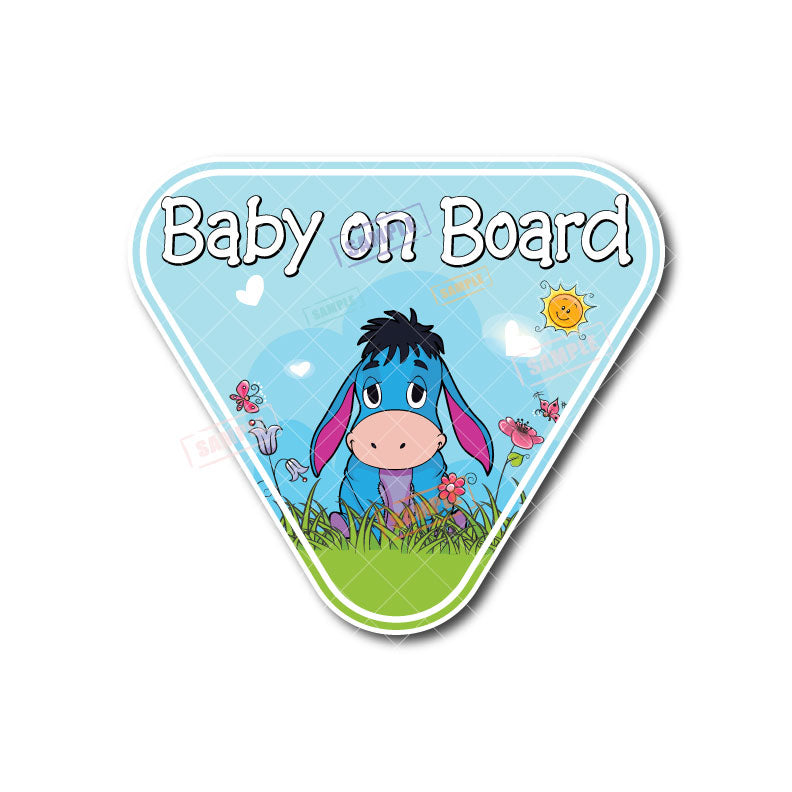 Baby Eeyore | Baby on Board | Suction Cup Sign, Magnet OR Vinyl Decal Sticker