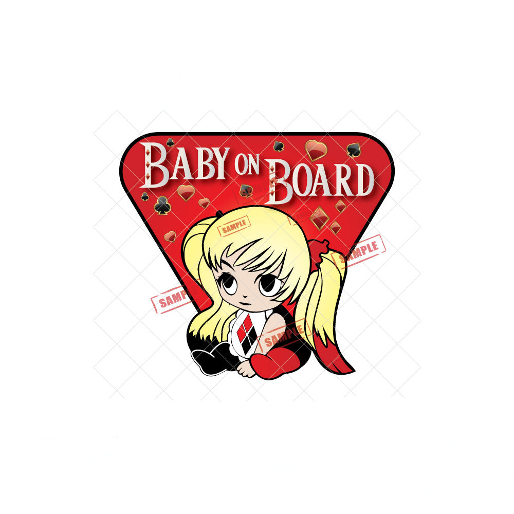 Baby Harley | Baby on Board | Suction Cup Sign, Magnet OR Vinyl Decal Sticker