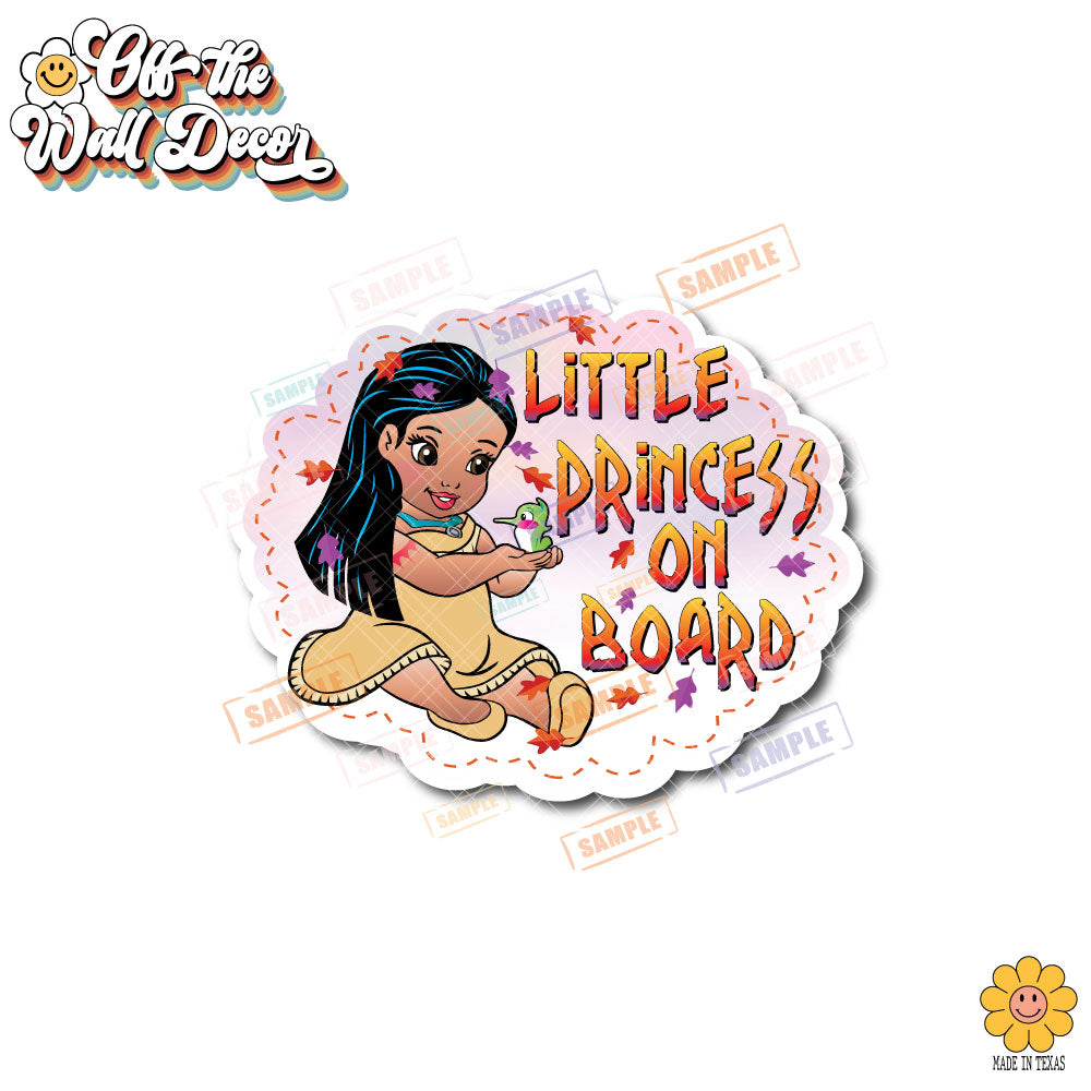 Baby Pocahontas | Baby on Board | Suction Cup Sign, Magnet OR Vinyl Decal Sticker