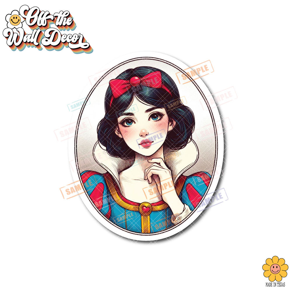 Princess Mug Waterproof Sticker: Holographic or Glossy Laminate