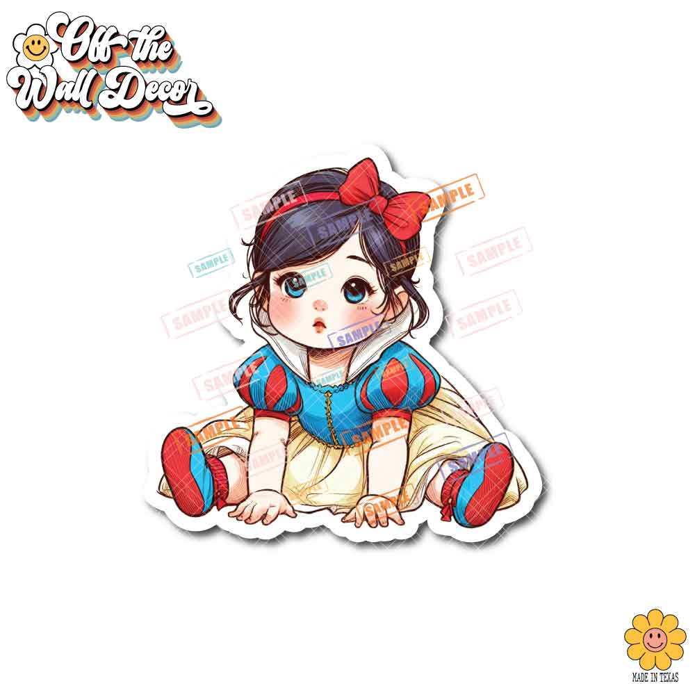 Little Princess and Fairy-tale Waterproof Sticker: Holographic or Glossy Laminate