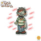 Colorful Zombie Family Stick Figure Vinyl Car Decal Sticker