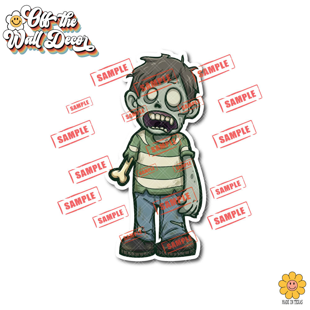 Colorful Zombie Family Stick Figure Vinyl Car Decal Sticker
