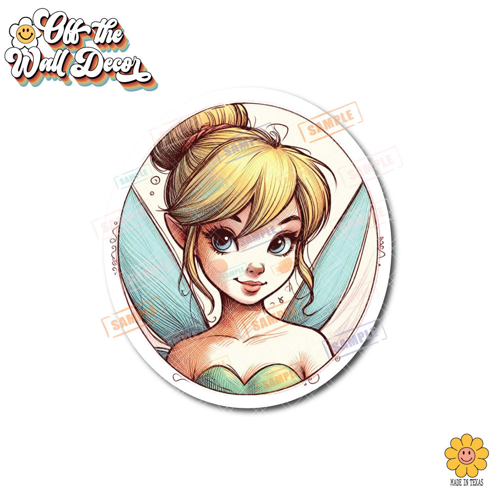 Princess Mug Waterproof Sticker: Holographic or Glossy Laminate