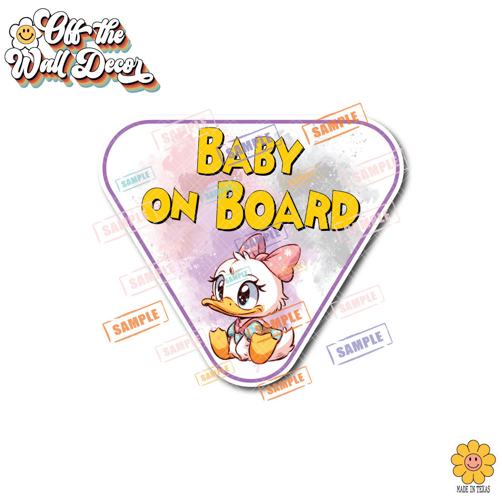 Baby Daisy | Baby on Board | Suction Cup Sign, Magnet OR Vinyl Decal Sticker