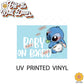 Baby Stitch | Baby on Board | Suction Cup Sign, Magnet OR Vinyl Decal Sticker