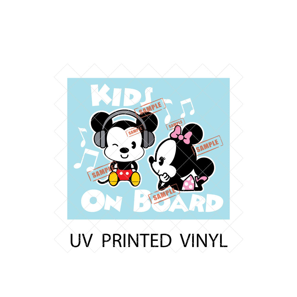 Mickey & Minnie Cuties | Kids on Board | Suction Cup Sign, Magnet OR Vinyl Decal Sticker