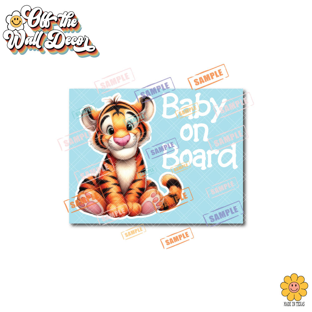 Baby Tigger | Baby on Board | Suction Cup Sign, Magnet OR Vinyl Decal Sticker