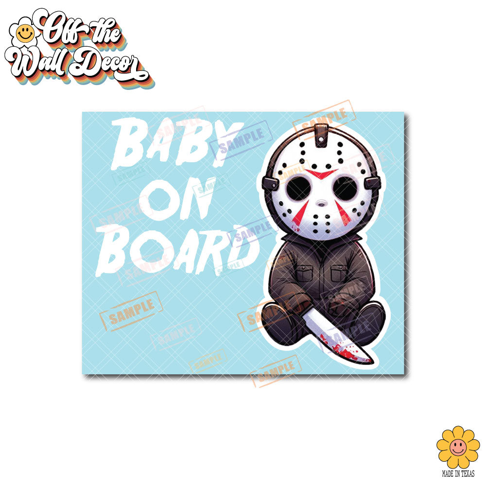 Baby Jason | Baby on Board | Suction Cup Sign, Magnet OR Vinyl Decal Sticker