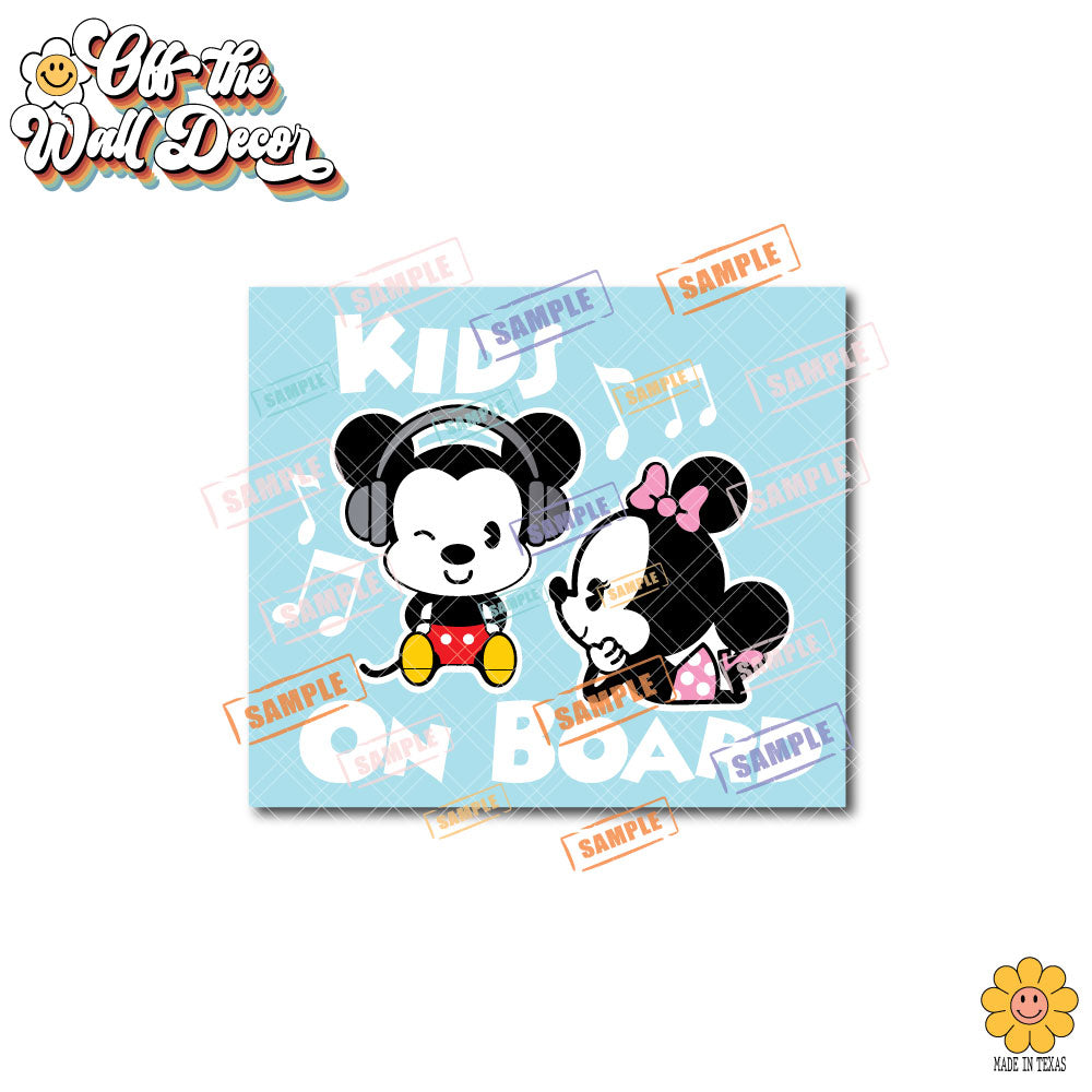 Mickey & Minnie Cuties | Kids on Board | Suction Cup Sign, Magnet OR Vinyl Decal Sticker
