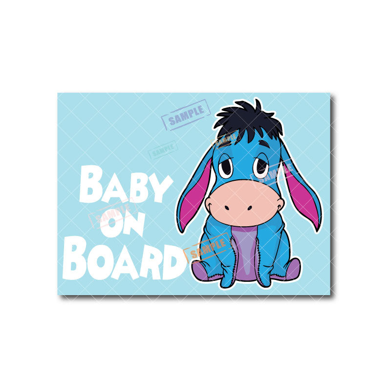 Baby Eeyore | Baby on Board | Suction Cup Sign, Magnet OR Vinyl Decal Sticker