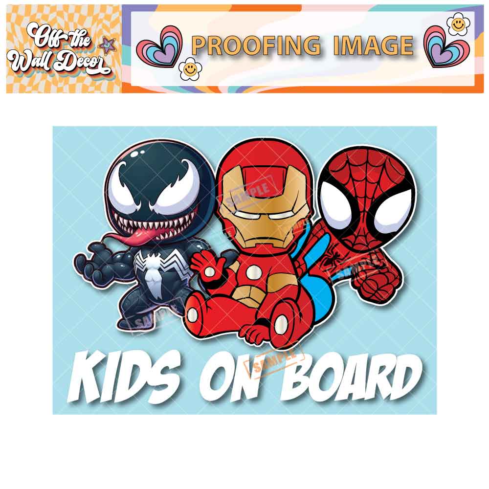 Custom Request | Kids on Board Hero's