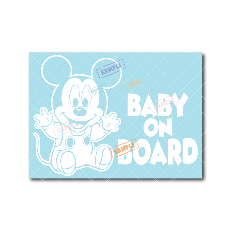 Baby on Board | Baby Mickey | Suction Cup Sign, Magnet OR Vinyl Decal Sticker