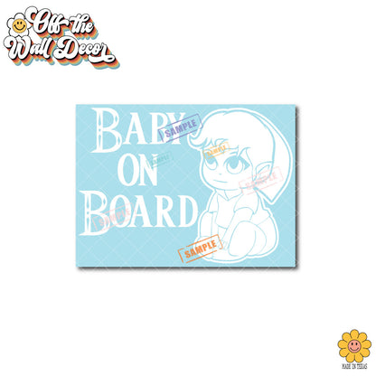 Link | Baby on Board | Suction Cup Sign, Magnet OR Vinyl Decal Sticker