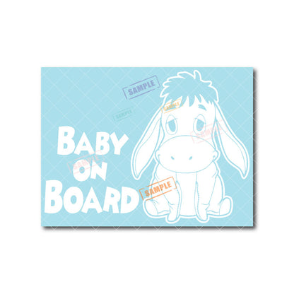 Baby Eeyore | Baby on Board | Suction Cup Sign, Magnet OR Vinyl Decal Sticker