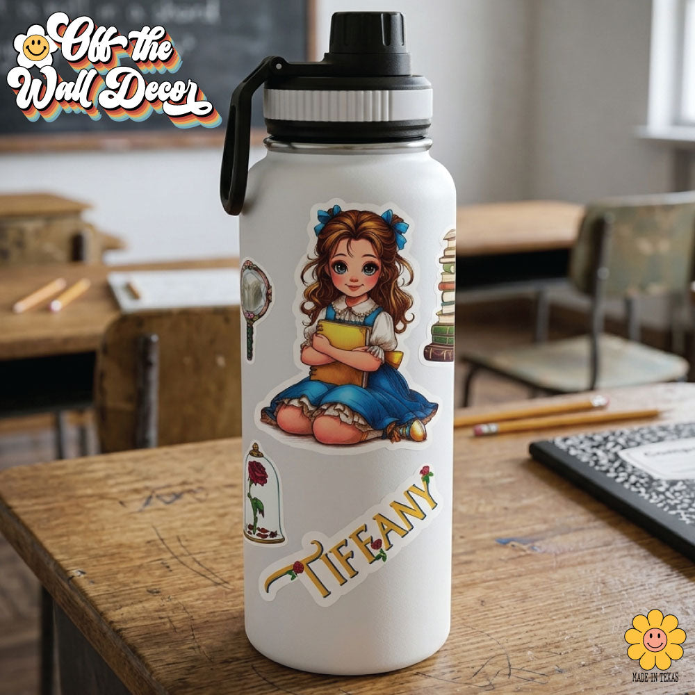 Princess Waterproof Sticker: For Water Bottles, School Binders and more.
