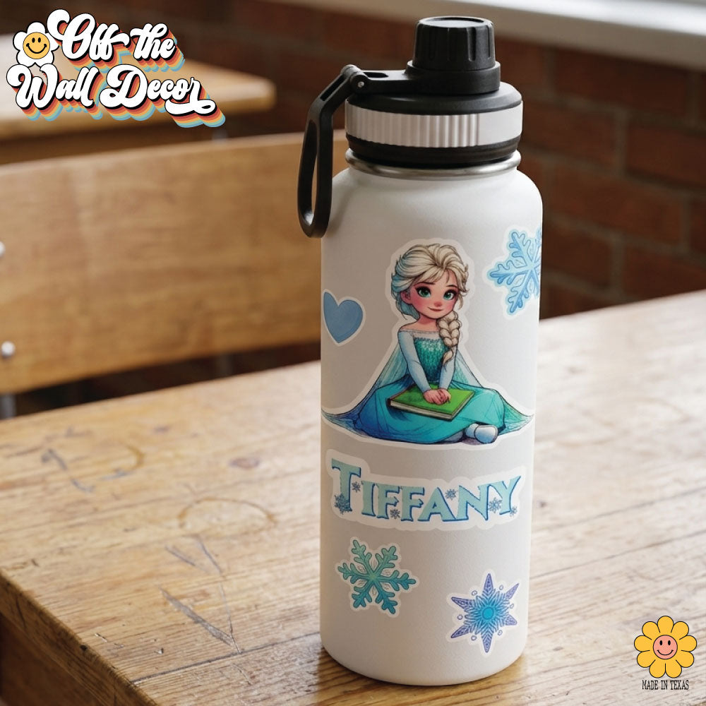Princess Waterproof Sticker: For Water Bottles, School Binders and more.