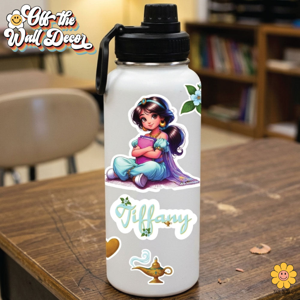 Princess Waterproof Sticker: For Water Bottles, School Binders and more.