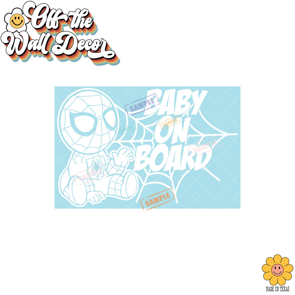 Hero Baby Spidey | Baby on Board | Suction Cup Sign, Magnet OR Vinyl Decal Sticker
