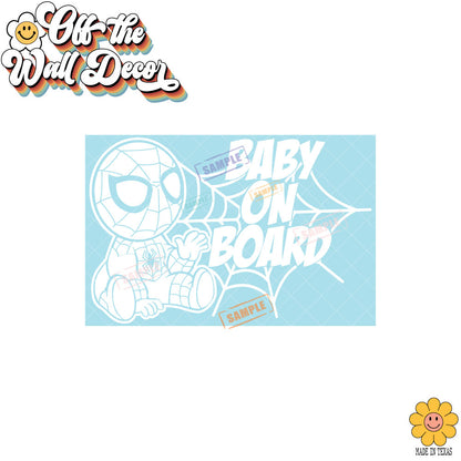 Hero Baby Spidey | Baby on Board | Suction Cup Sign, Magnet OR Vinyl Decal Sticker