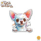 Peeking Chihuahua | Car/Truck Sticker, Automotive Decals, Car Bling Stickers and Decals, Pet Cat Dog Decal for Window
