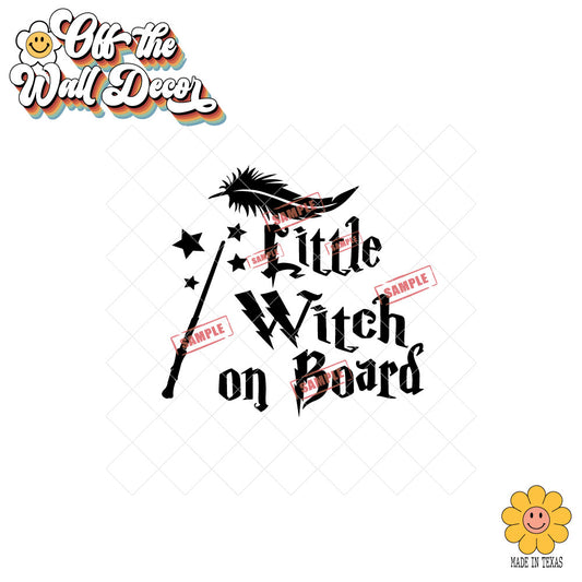 Little Witch[es] on Board" | Baby on Board | Vinyl Decal Sticker