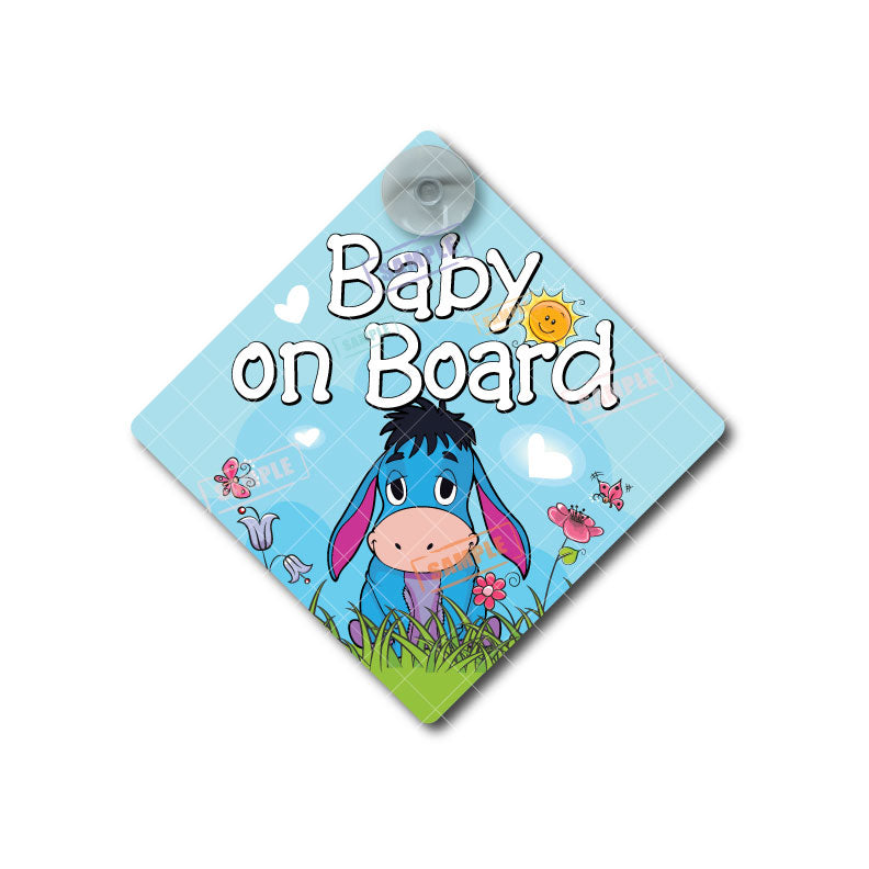 Baby Eeyore | Baby on Board | Suction Cup Sign, Magnet OR Vinyl Decal Sticker