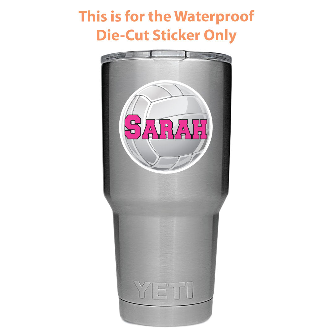 Volleyball | Sports Bag Tag, Vinyl Decal, OR Tumbler Sticker