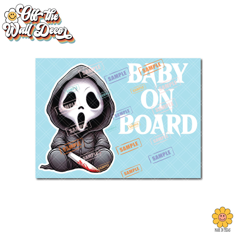 Baby Cloaked Horror | Baby on Board | Vinyl Decal Sticker