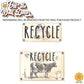 Vintage Farmhouse Styled | Country Cow | Trash Can and Recycle Labels