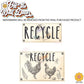 Vintage Farmhouse Styled | Country Chickens | Trash Can and Recycle Labels