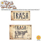 Vintage Farmhouse Styled | Country Cow | Trash Can and Recycle Labels