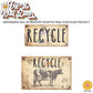 Vintage Farmhouse Styled | Country Cow | Trash Can and Recycle Labels