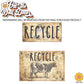 Vintage Farmhouse Styled | Country Cow | Trash Can and Recycle Labels