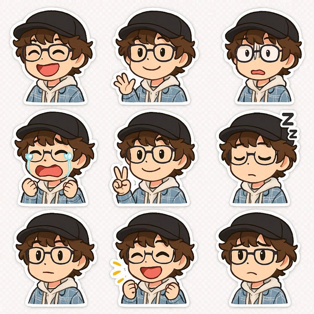 Sticker Me! Includes all 9 stickers
