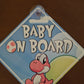 Baby Yoshi | Baby on Board | Suction Cup Sign, Magnet OR Vinyl Decal Sticker