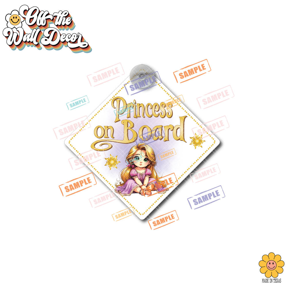 Baby Rapunzel | Baby on Board | Suction Cup Sign, Magnet OR Vinyl Decal Sticker