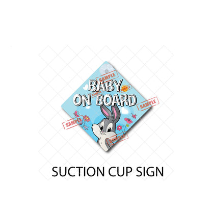 Baby Bugsy | Baby on Board | Suction Cup Sign, Magnet OR Vinyl Decal Sticker