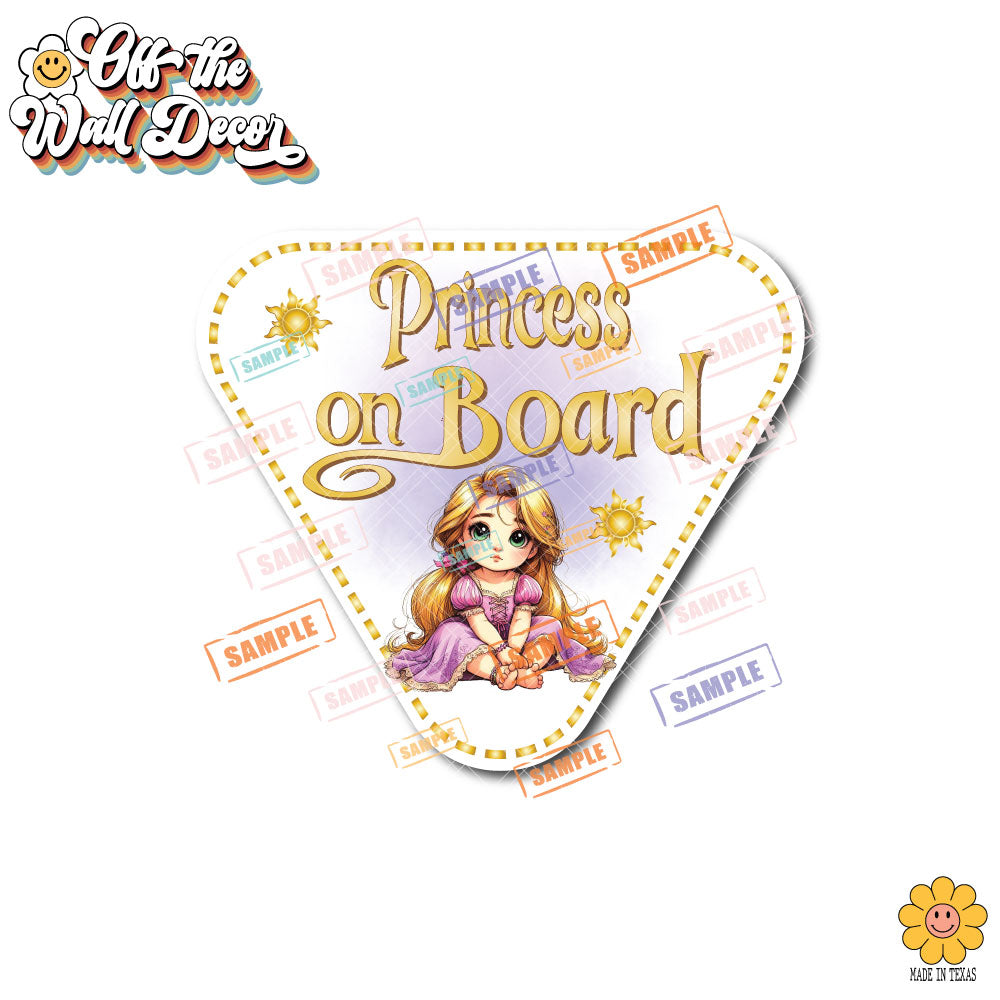 Baby Rapunzel | Baby on Board | Suction Cup Sign, Magnet OR Vinyl Decal Sticker
