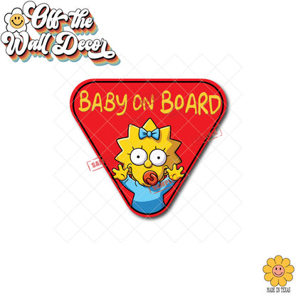 Maggie | Baby on Board | Suction Cup Sign, Magnet OR Vinyl Decal Sticker