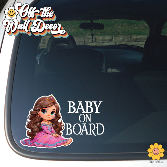 Princess Elena | Baby on Board | Vinyl Decal Sticker