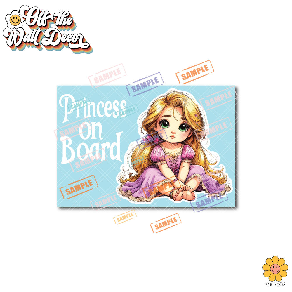 Baby Rapunzel | Baby on Board | Suction Cup Sign, Magnet OR Vinyl Decal Sticker