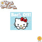 Back Off! Hello Kitty | Suction Cup Sign, Magnet OR Vinyl Decal Sticker